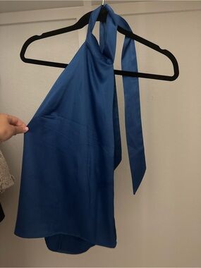 Nasty Gal Blue Halter top